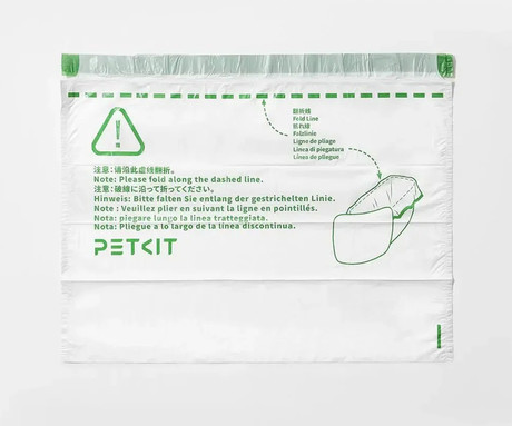 PETKIT WASTE BAGS komplet vrečk za pametno mačje stranišče, 20 kos, za modele PURAMAX / PURAMAX 2 / PUROBOT MAX PRO, trpežna izdelava, Tear-Free oblika, enostavna uporaba