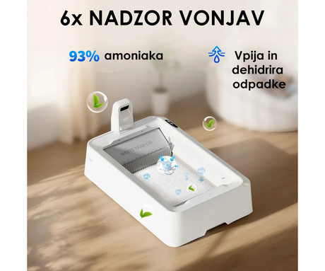 PETKIT CRYSTAL CAT LITTER komplet kristalne mačje stelje / peska, 4 vreče, 6X nadzor vonjav, hitro strjevanje, brez prahu, nelepljivi materiali