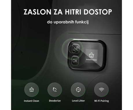 PETKIT PUROBOT MAX 3 pametno mačje stranišče, za vse velikosti, 76L prostornina, 360° varnostna zaščita, ShieldBase Leak-Guard zasnova, QUAD nadzor vonjav, tiho delovanje, WIFI, aplikacija, 62x54x55cm