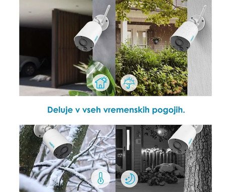Reolink ARGUS B320 IP kamera, baterijska, Wi-Fi, zaznavanje, 3MP Super HD, 6x zoom, nočno snemanje, črna