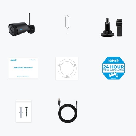 Reolink ARGUS B320 IP kamera, baterijska, Wi-Fi, zaznavanje, 3MP Super HD, 6x zoom, nočno snemanje, črna