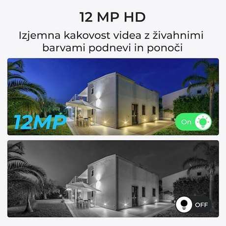 Reolink NVS8-12MB4 IP varnostni komplet, 4x kamera, 1x snemalna enota, 12MP 4K+ Ultra HD, POE, AI zaznavanje, barvni Night Vision, aplikacija, dvosmerna komunikacija, pametni alarm, IP67 vodoodpornost