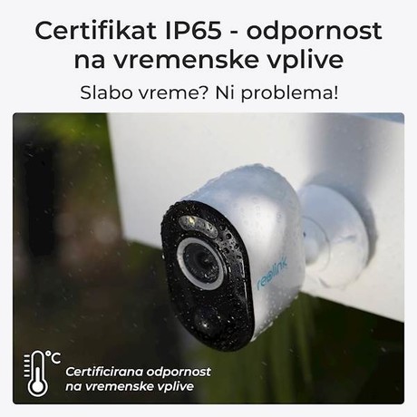 Reolink ARGUS B330 IP kamera, +solarni panel, bela