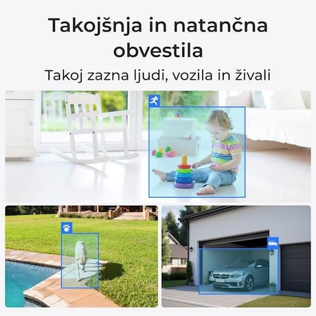 Reolink ARGUS B310 IP kamera, + solarni panel, bela