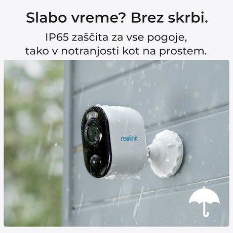 Reolink ARGUS B310 IP kamera, + solarni panel, bela
