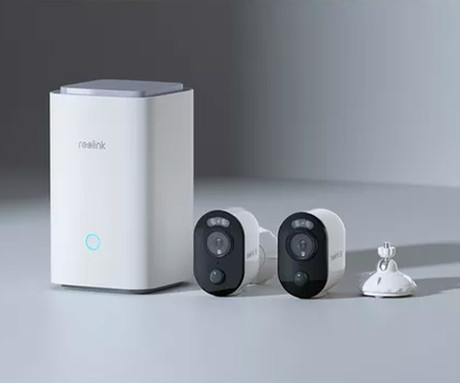 Reolink HUB1-2B350-SOLAR IP varnostni komplet, 2x kamera, 2x panel, 1x snemalna enota, 8MP 4K UHD, WIFI, AI zaznavanje, barvni Night Vision, aplikacija, dvosmerna komunikacija, pametni alarm, IP65