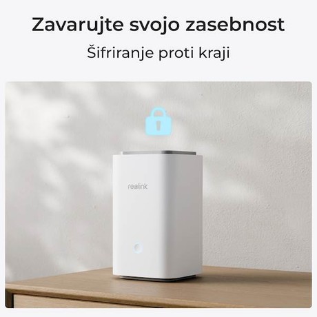 Reolink HUB 1 snemalna enota, 128GB microSD, Dual WIFI 6 namestitev, priklop do 8 kamer, spomin do 1TB, aplikacija, neprekinjeno snemanje, šifrirano lokalno shranjevanje, LAN RJ-45