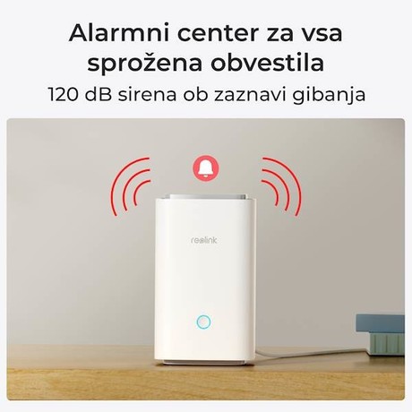 Reolink HUB 1 snemalna enota, 128GB microSD, Dual WIFI 6 namestitev, priklop do 8 kamer, spomin do 1TB, aplikacija, neprekinjeno snemanje, šifrirano lokalno shranjevanje, LAN RJ-45