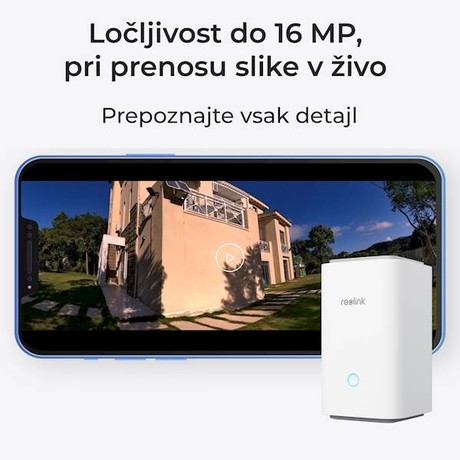Reolink HUB 1 snemalna enota, 128GB microSD, Dual WIFI 6 namestitev, priklop do 8 kamer, spomin do 1TB, aplikacija, neprekinjeno snemanje, šifrirano lokalno shranjevanje, LAN RJ-45