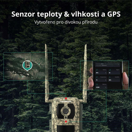 Reolink CAMOVUE TALON S130 IP kamera, kamuflažna/lovska, 8MP 4K Ultra HD, 4G LTE, GPS lociranje, SIM priložen, polnilna baterija, AI zaznavanje, Starlight Night Vision, aplikacija, pametni alarm, IP67