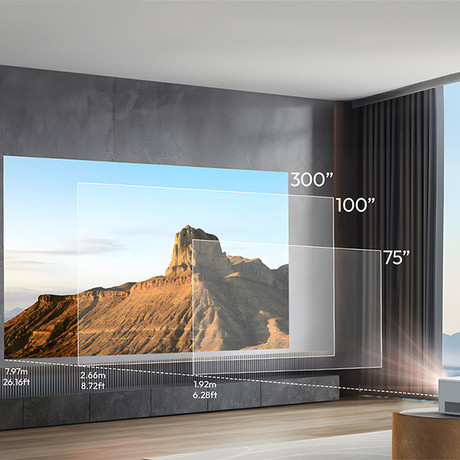 BYINTEK PLATO T5 MAX prenosni LED projektor, GoogleTV, WIFI 6, Bluetooth, 1000 ANSI lumnov, STEREO zvočniki, samodejni fokus, deljenje zaslona, max 4K UHD, USB / HDMI / AUX / RJ-45, +daljinec, bel