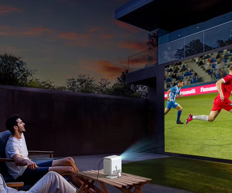 BYINTEK VEVSHAO A15 prenosni LED projektor, Android, Dual WIFI, Bluetooth, 260 ANSI lumnov, zvočnik, samodejni fokus, deljenje zaslona, max 4K UHD, USB / HDMI / AUX, +daljinec, bel