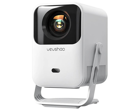 BYINTEK VEVSHAO A15 prenosni LED projektor, Android, Dual WIFI, Bluetooth, 260 ANSI lumnov, zvočnik, samodejni fokus, deljenje zaslona, max 4K UHD, USB / HDMI / AUX, +daljinec, bel