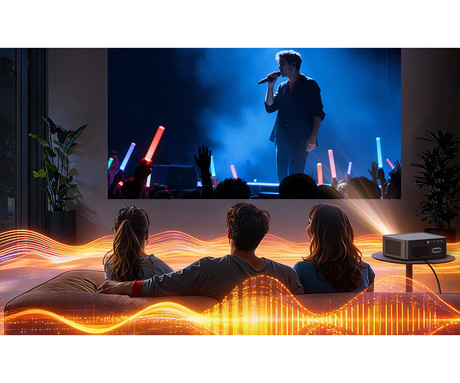 BYINTEK VEVSHAO A24 prenosni LED LCD projektor, GoogleTV, Dual WIFI, Bluetooth, 1700 ANSI lumnov, samodejni fokus, STEREO zvočniki, stojalo, max 4K UHD, USB / HDMI / AUX / RJ-45, +daljinec, črn