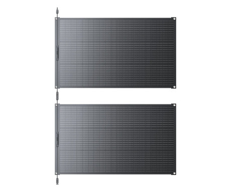 BLUETTI PV100FX prenosni solarni panel, 2 kos, 2x 100W moč, 240° upogljiva oblika, polnjenje polnilnih postaj, enostavna namestitev, UV odpornost, IP67 vodoodpornost, HPC prevleka, MC4 konektor, črn