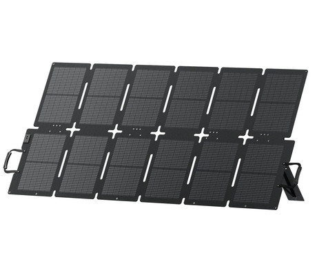 BLUETTI SORA 220 prenosni solarni panel, 220W moč, polnjenje polnilnih postaj, zložljiva oblika, stojalo, ročaj, UV odpornost, IP67 vodoodpornost, ETFE prevleka, MC4 konektor, črn