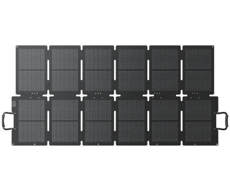 BLUETTI SORA 220 prenosni solarni panel, 220W moč, polnjenje polnilnih postaj, zložljiva oblika, stojalo, ročaj, UV odpornost, IP67 vodoodpornost, ETFE prevleka, MC4 konektor, črn