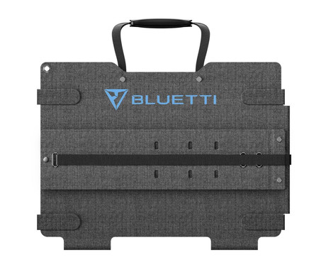 BLUETTI SORA 220 prenosni solarni panel, 220W moč, polnjenje polnilnih postaj, zložljiva oblika, stojalo, ročaj, UV odpornost, IP67 vodoodpornost, ETFE prevleka, MC4 konektor, črn