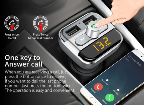 EOL BLOW radio FM Oddajnik 74-141, 3V1, Bluetooth + Polnilec + Radio FM oddajnik, črn