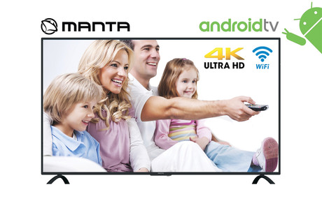 EOL - LED TV Manta 75LUA120D, 75'' (diagonala 191cm), 4K-UHD, HDR10, ANDROID, Smart, WiFi, RJ45, USB, HMDI, DVB-C/T2/S2, CI+, Dolby Digital