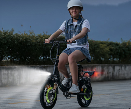 ISINWHEEL U4 električno kolo, zložljivo, 16" pnevmatike, 250W motor, 36V 10Ah 374Wh baterija, do 88km, do 25km/h, disk zavore, vzmetenje, črno