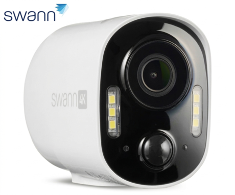 SWANN 4KXTRM Xtreem4K brezžična IP varnostna kamera, 4K UHD, WIFI, TrueDetect, 13200mAh polnilna baterija, LED reflektor, APP, Night2Day snemanje, mikrofon, zvočnik, IP65, +microSD