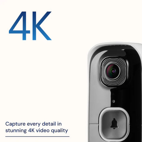 SWANN BUDDY4K pametni video zvonec, 4K UHD, WIFI, TrueDetect, SwannShield AI glasovni pomočnik, 6500mAh polnilna baterija, 165° snemanje, APP, IR Night Vision, mikrofon, zvočnik, IP56, CHIME, +microSD