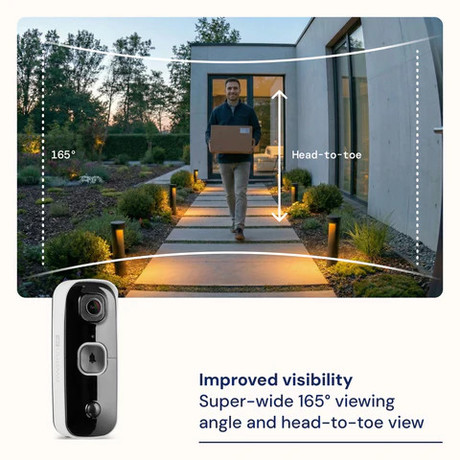 SWANN BUDDY4K pametni video zvonec, 4K UHD, WIFI, TrueDetect, SwannShield AI glasovni pomočnik, 6500mAh polnilna baterija, 165° snemanje, APP, IR Night Vision, mikrofon, zvočnik, IP56, CHIME, +microSD