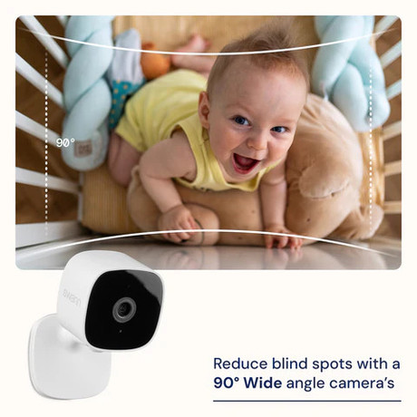 SWANN SE2KIC 2K EVO žična IP varnostna kamera, 2K QHD, WIFI, 90° snemanje, APP, IR Night Vision, mikrofon, zvočnik, sirena, Plug&Play namestitev, USB Type-C, bela