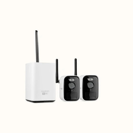 SWANN MRMINISD4 MaxRanger4K Mini brezžični varnostni sistem, 4K UHD, 4x kamera, 1x snemalna enota, WIFI HaLow, TrueDetect+, APP, Night2Day snemanje, mikrofon, zvočnik, IP66, +microSD