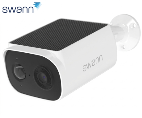 SWANN SESOL2KBC EVO brezžična IP varnostna kamera, 2K QHD, WIFI, TrueDetect, solarni panel, 5200mAh polnilna baterija, APP, IR Night Vision, mikrofon, zvočnik, sirena, IP56, +microSD