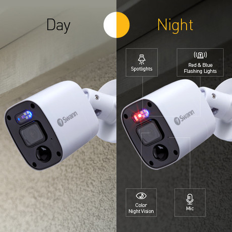 SWANN PRO-1080MQB Bullet SwannForce Analog CCTV Cam w Mic - 1 pack