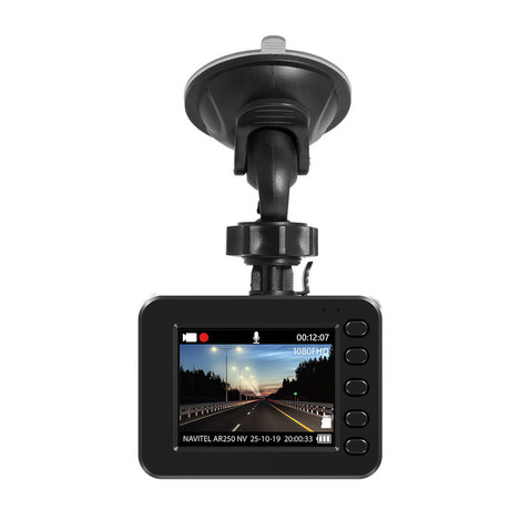 NAVITEL AR250 NV avto kamera, 2", Full HD, 140° snemalni kot, G-senzor, Night Vision, Parking Mode, zaznavanje gibanja, aplikacija, darilni bon, črna