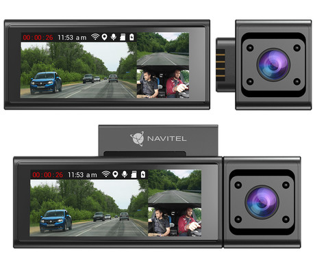 NAVITEL RC3 PRO avto kamera, 3.16", Full HD, 106° snemalni kot, 350° vrtenje, G-senzor, GPS, WiFi, Parking Mode, zaznavanje gibanja, aplikacija, darilni bon, +vzvratna kamera, črna