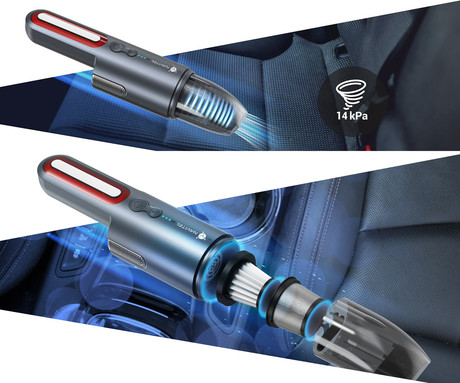 NAVITEL CL100 ročni sesalnik, brezžični, 100W, 14KPa, 2200mAh baterija, 2 nastavka, 2 stopnji moči, HEPA filter + pralni filter, USB Type-C, +torba, srebrn