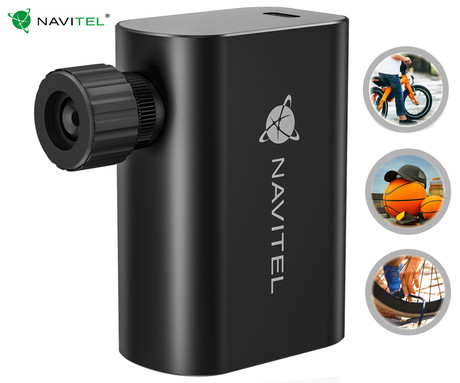 NAVITEL AIR12 MINI brezžična zračna tlačilka, 120PSI/8bar, 12L/min, 700mAh polnilna baterija, hitro polnjenje, LED indikator, 3 nastavki, USB Type-C, +torba, črna