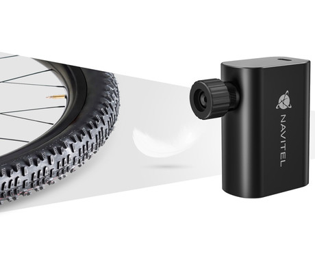 NAVITEL AIR12 MINI brezžična zračna tlačilka, 120PSI/8bar, 12L/min, 700mAh polnilna baterija, hitro polnjenje, LED indikator, 3 nastavki, USB Type-C, +torba, črna