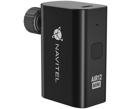 NAVITEL AIR12 MINI brezžična zračna tlačilka, 120PSI/8bar, 12L/min, 700mAh polnilna baterija, hitro polnjenje, LED indikator, 3 nastavki, USB Type-C, +torba, črna