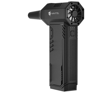 NAVITEL TF5 turbo ventilator, 180W visoka moč, 130.000rpm, 45m/s, 4 nastavki, 3 hitrosti, 3000mAh polnilna baterija, USB Type-C, črn