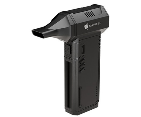 NAVITEL TF5 turbo ventilator, 180W visoka moč, 130.000rpm, 45m/s, 4 nastavki, 3 hitrosti, 3000mAh polnilna baterija, USB Type-C, črn