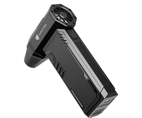 NAVITEL TF5 turbo ventilator, 180W visoka moč, 130.000rpm, 45m/s, 4 nastavki, 3 hitrosti, 3000mAh polnilna baterija, USB Type-C, črn
