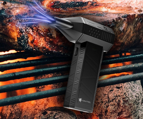 NAVITEL TF2 turbo ventilator, 120W visoka moč, 110.000rpm, 45m/s, priloženi nastavki, 3 hitrosti, 2500mAh polnilna baterija, USB Type-C, črn