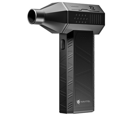 NAVITEL TF2 turbo ventilator, 120W visoka moč, 110.000rpm, 45m/s, priloženi nastavki, 3 hitrosti, 2500mAh polnilna baterija, USB Type-C, črn