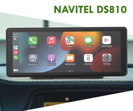 NAVITEL DS810 avto pametni zaslon, ALL-IN-ONE, 8.1" zaslon, Android Auto / Apple CarPlay / AirPlay / Miracast, FM Radio, G-senzor, WiFi, BT, aplikacija, darilni bon, +vzvratna kamera