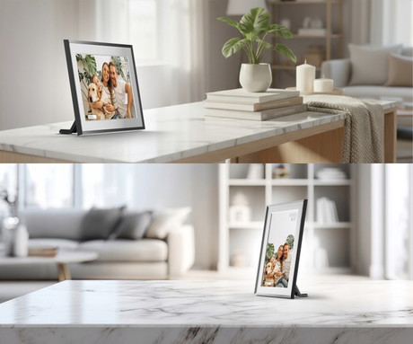 NAVITEL FR101 PRO pametni digitalni foto okvir, 25.6cm (10.1"), HD IPS zaslon na dotik, FRAMEO aplikacija, WIFI, Android + iOS, 1GB RAM, 32GB ROM, razširljiv spomin, zvočniki, stojalo, USB-C, črn