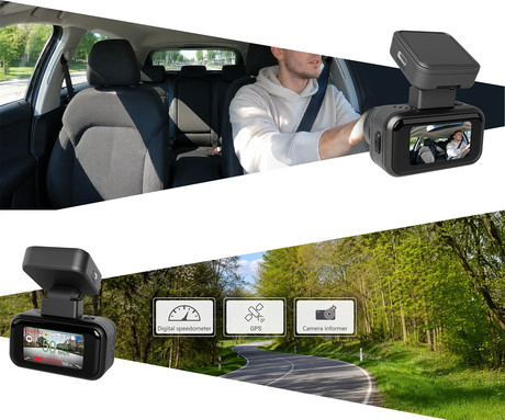 NAVITEL R88 PRO GPS avto kamera, 1.45" zaslon, 2.7K Super HD, 135° snemalni kot, G-senzor, Parking Mode, GPS, WiFi 5, SONY STARVIS 2, Night Vision Pro, aplikacija, darilni bon, črna