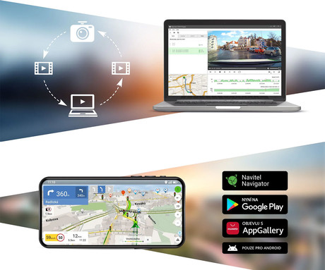 NAVITEL R88 PRO GPS avto kamera, 1.45" zaslon, 2.7K Super HD, 135° snemalni kot, G-senzor, Parking Mode, GPS, WiFi 5, SONY STARVIS 2, Night Vision Pro, aplikacija, darilni bon, črna
