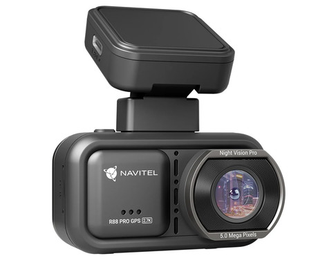 NAVITEL R88 PRO GPS avto kamera, 1.45" zaslon, 2.7K Super HD, 135° snemalni kot, G-senzor, Parking Mode, GPS, WiFi 5, SONY STARVIS 2, Night Vision Pro, aplikacija, darilni bon, črna