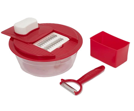 ALPINA MULTI sekljalnik hrane, večfunkcijski, ročni, rezila iz nerjavečega jekla, 200x196x92mm, rdeč ALPINA MULTI sekljalnik hrane, večfunkcijski, ročni, rezila iz nerjavečega jekla, 200x196x92mm, rdeč