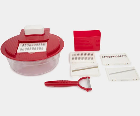 ALPINA MULTI sekljalnik hrane, večfunkcijski, ročni, rezila iz nerjavečega jekla, 200x196x92mm, rdeč ALPINA MULTI sekljalnik hrane, večfunkcijski, ročni, rezila iz nerjavečega jekla, 200x196x92mm, rdeč